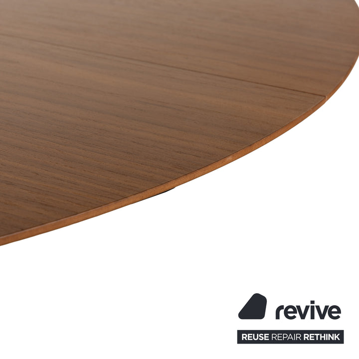 Treku Aise wooden dining table brown extendable round 110-155 x 110cm