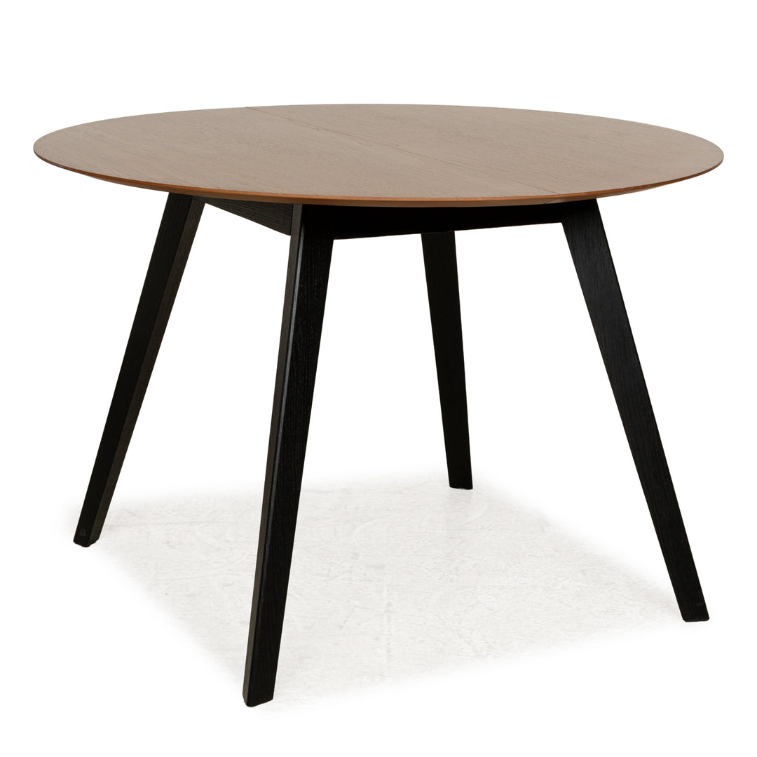 Treku Aise wooden dining table brown extendable round 110-155 x 110cm