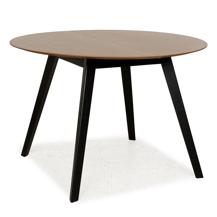 Treku Aise wooden dining table brown extendable round 110-155 x 110cm