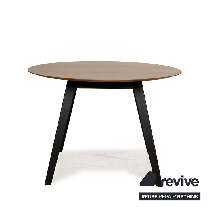 Treku Aise wooden dining table brown extendable round 110-155 x 110cm