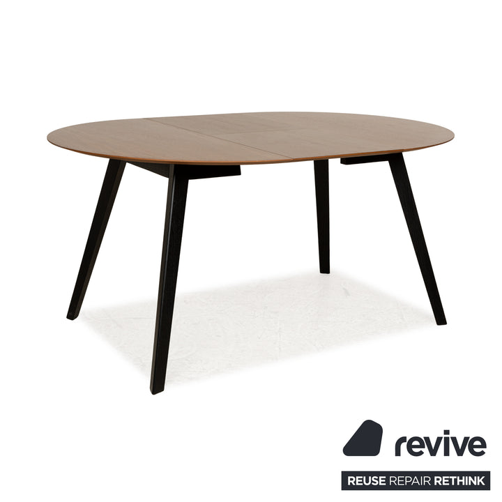 Treku Aise wooden dining table brown extendable round 110-155 x 110cm