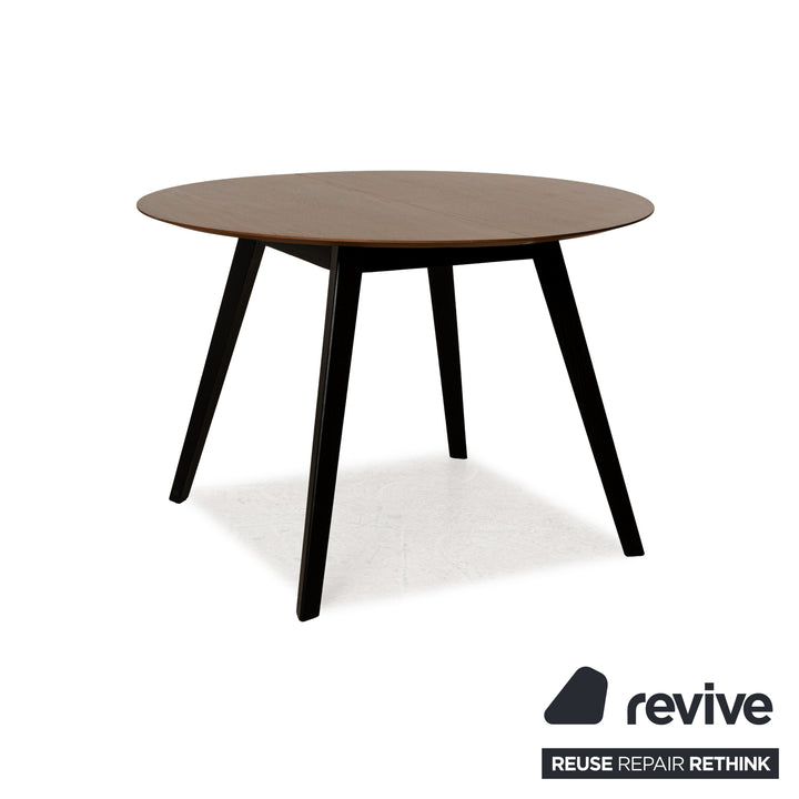 Treku Aise wooden dining table brown extendable round 110-155 x 110cm