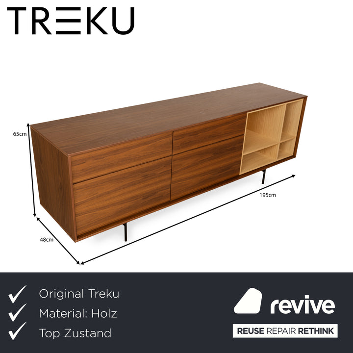 Treku Aura wooden sideboard brown drawers