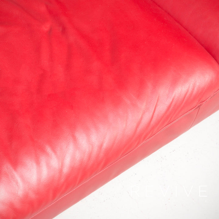 Willi Schillig Loop Designer Leder Ecksofa Rot Echtleder Sofa Couch