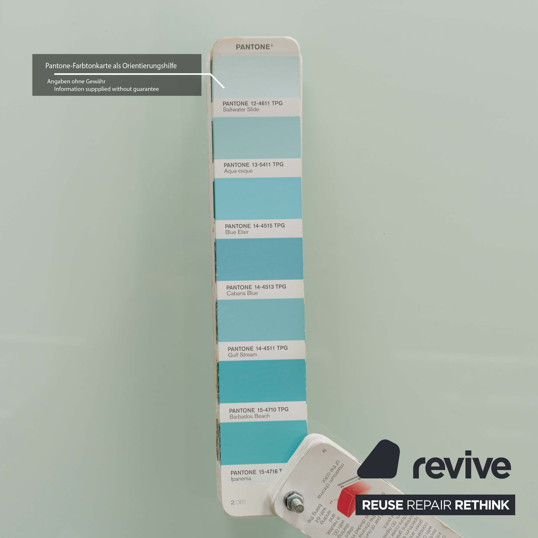 Table basse en verre USM Haller bleu argenté 101 x 101 cm