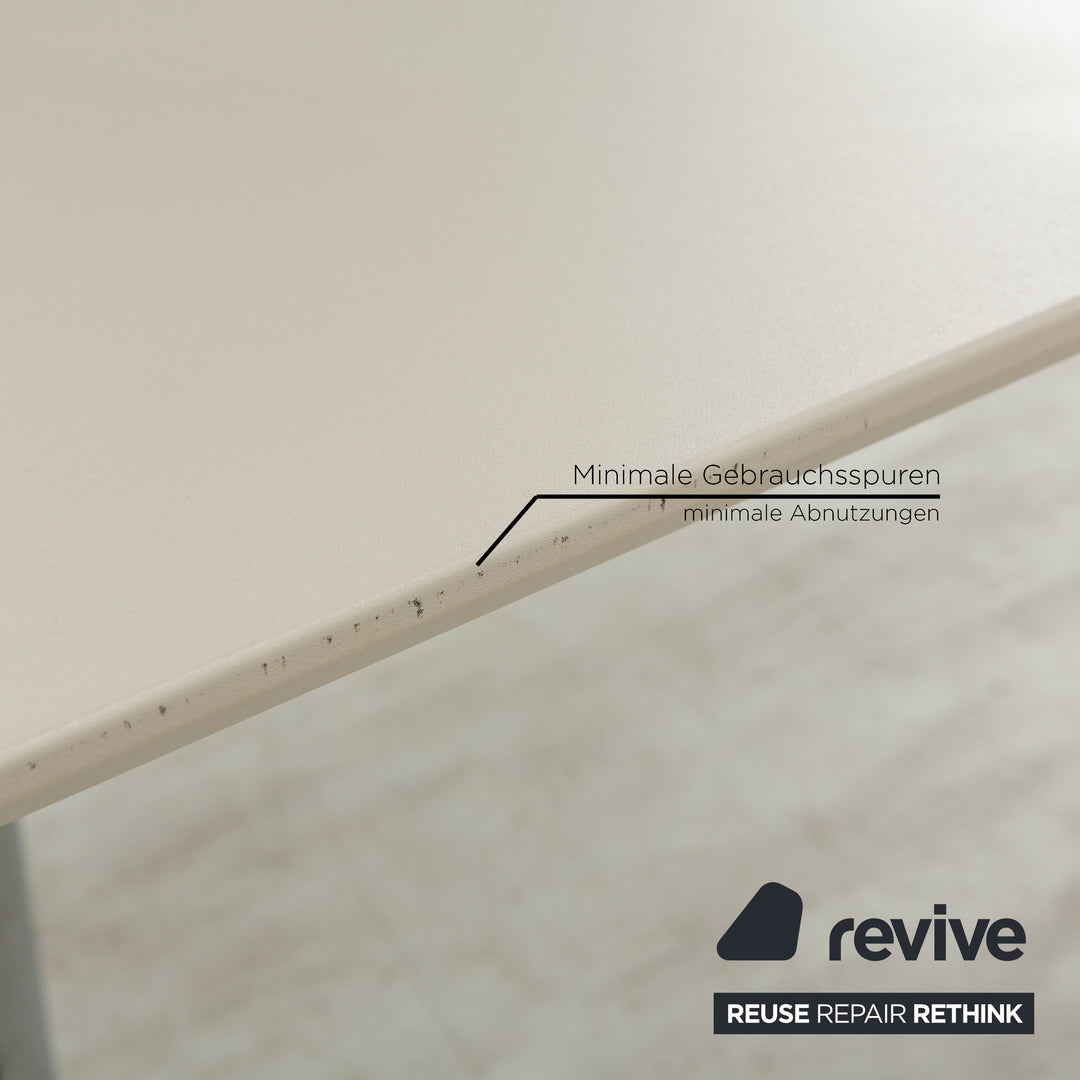 USM Haller Kitos Dining Table Wood White Manual Function 250 x 70-106 x 100 cm