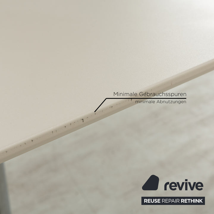 USM Haller Kitos Dining Table Wood White Manual Function 250 x 70-106 x 100 cm