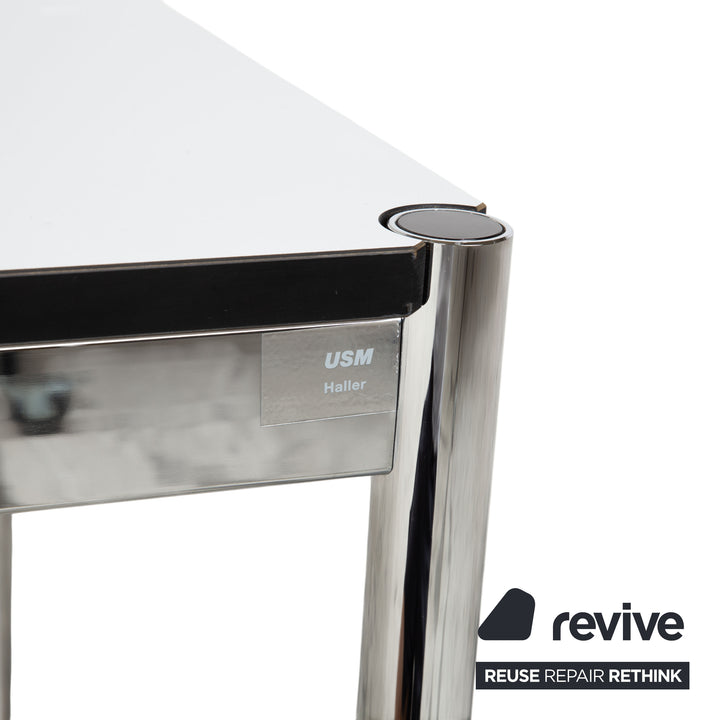USM Haller metal desk, MDF white MDF table