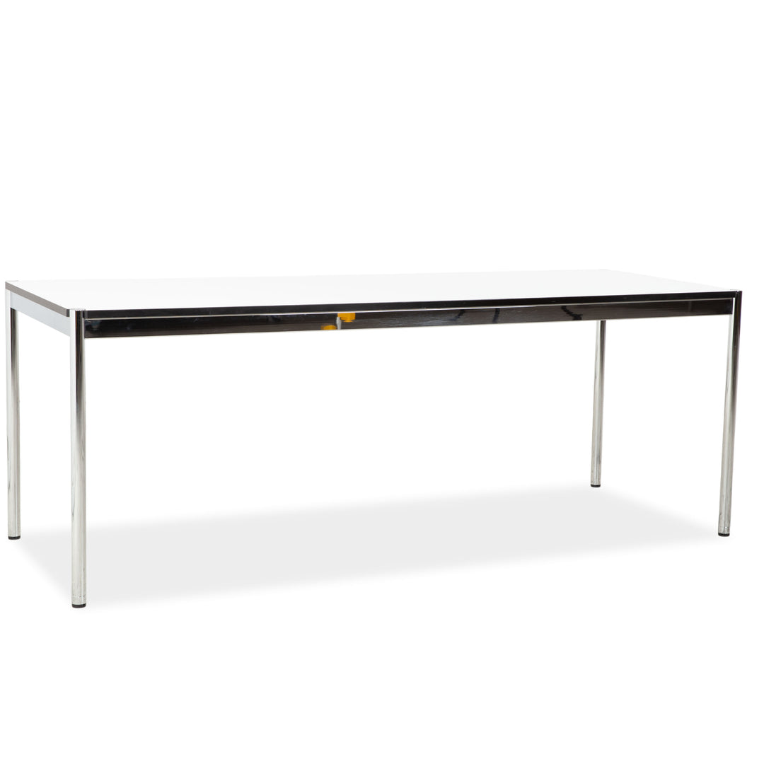 USM Haller metal desk, MDF white MDF table