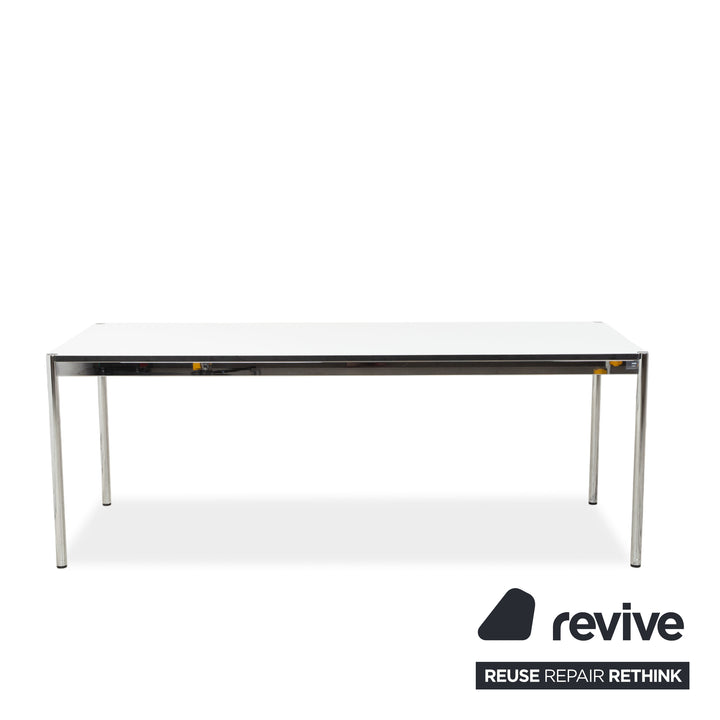 USM Haller metal desk, MDF white MDF table