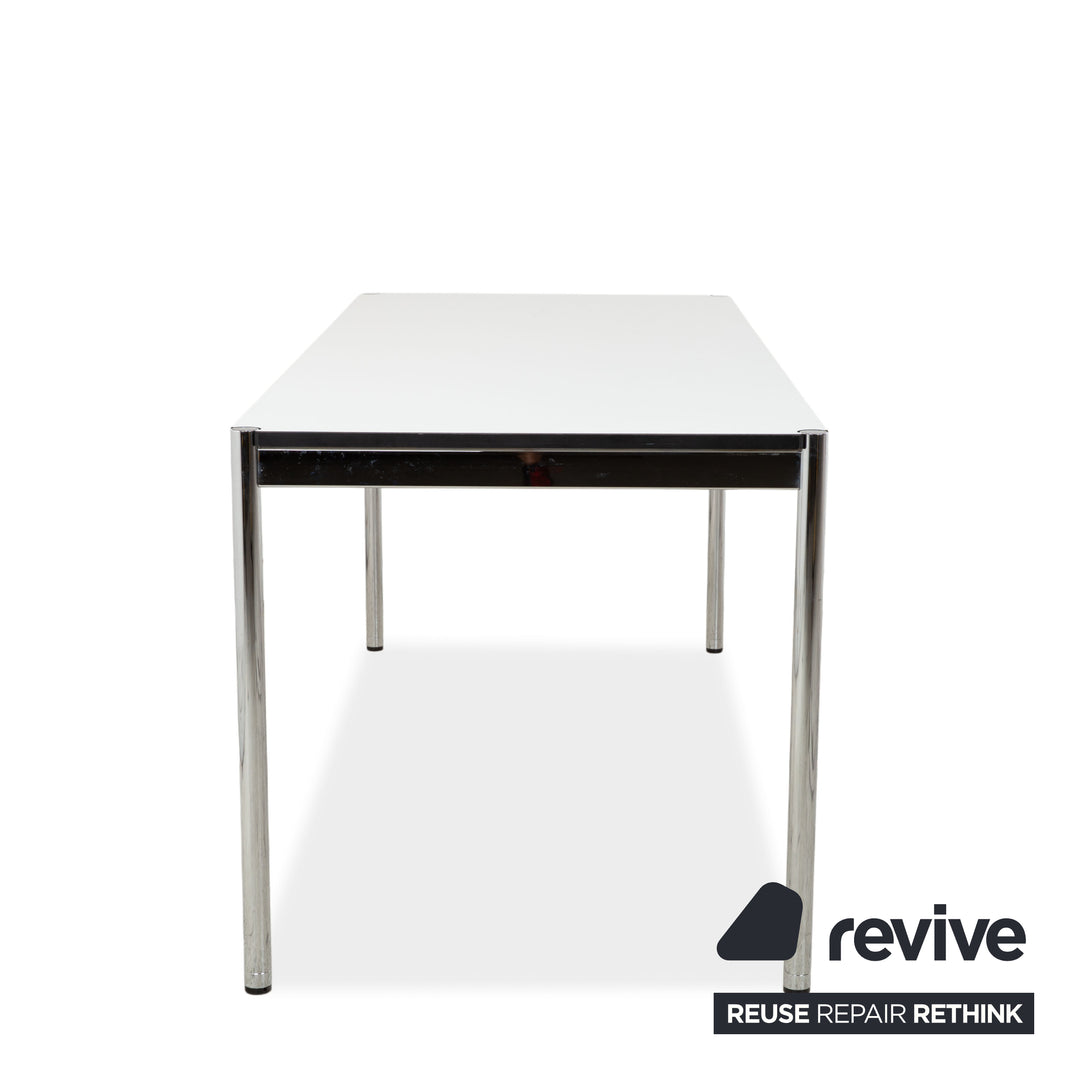 USM Haller metal desk, MDF white MDF table