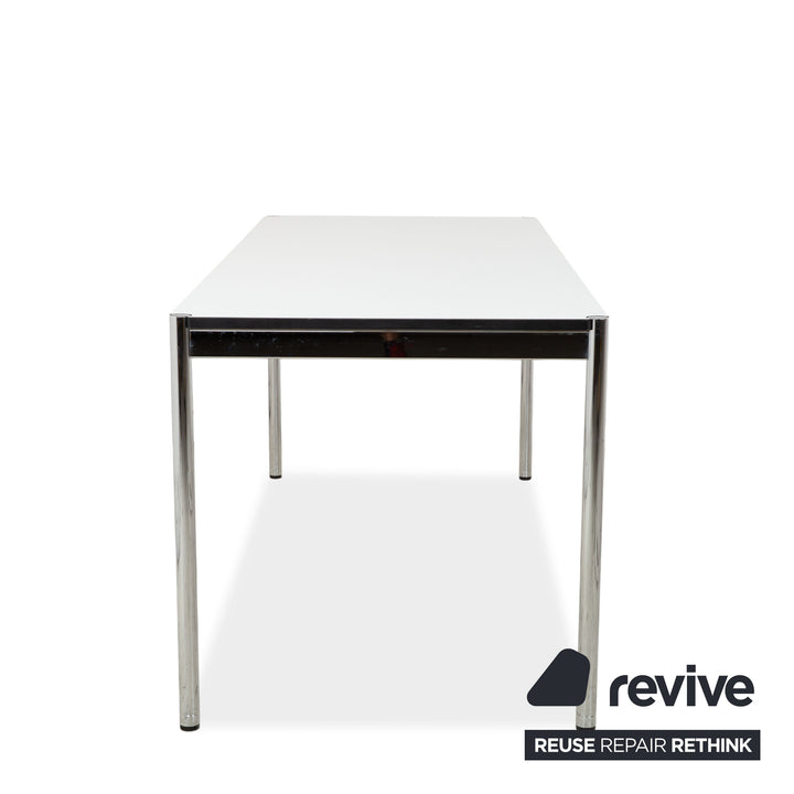 USM Haller metal desk, MDF white MDF table