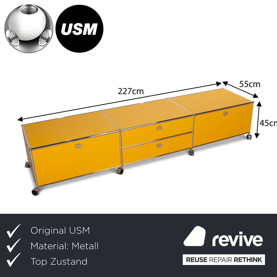 USM Haller Buffet en métal jaune