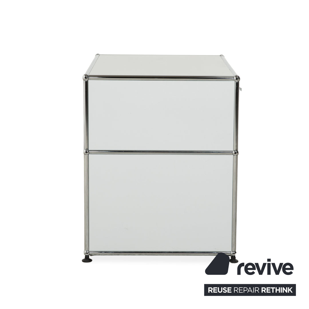 Buffet USM Haller en métal gris clair bleu clair blanc pur avec tiroirs coulissants