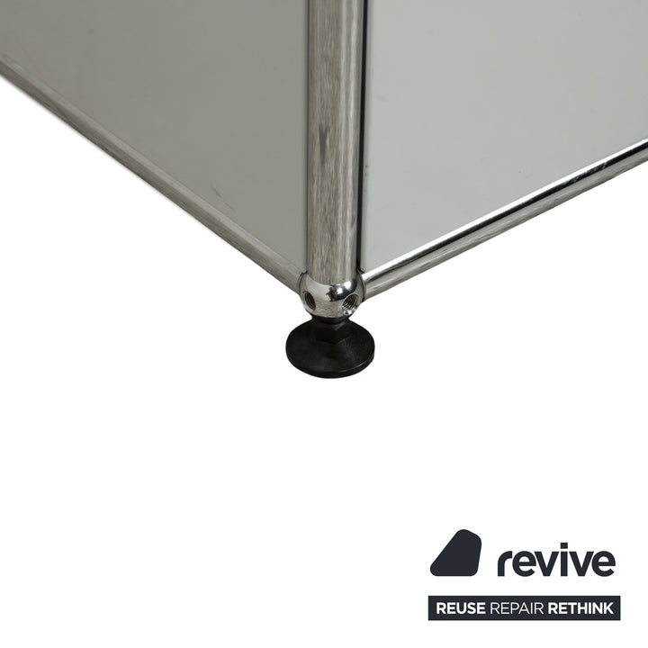 USM Haller Metall Sideboard Hellgrau Hellblau Reinweiß Schublade Ausziehfach