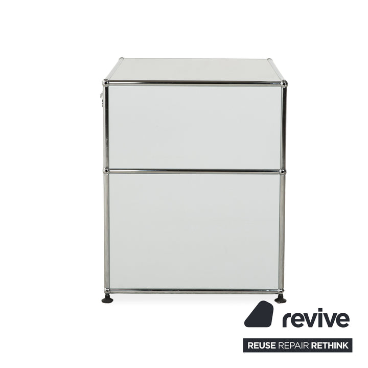 Buffet USM Haller en métal gris clair bleu clair blanc pur avec tiroirs coulissants