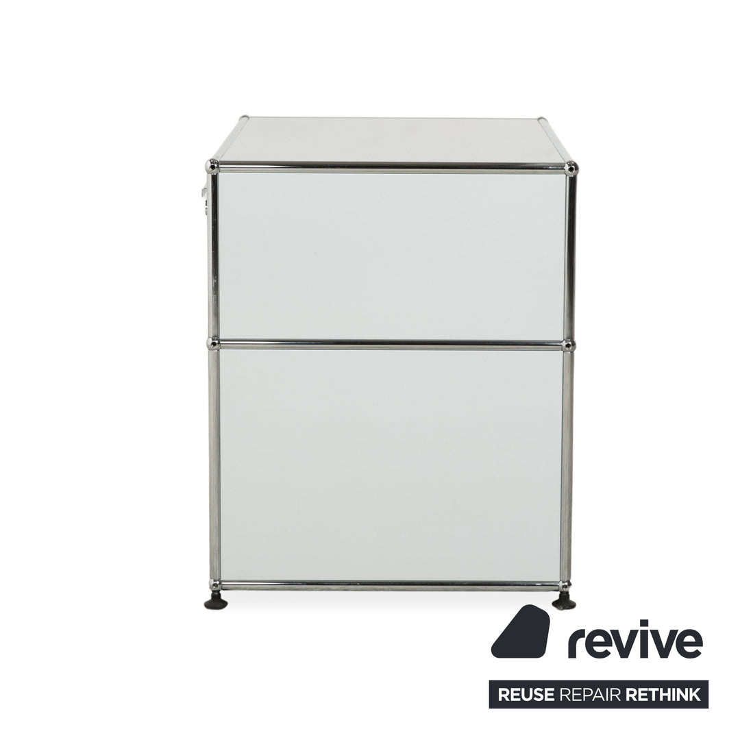 Buffet USM Haller en métal gris clair bleu clair blanc pur avec tiroirs coulissants