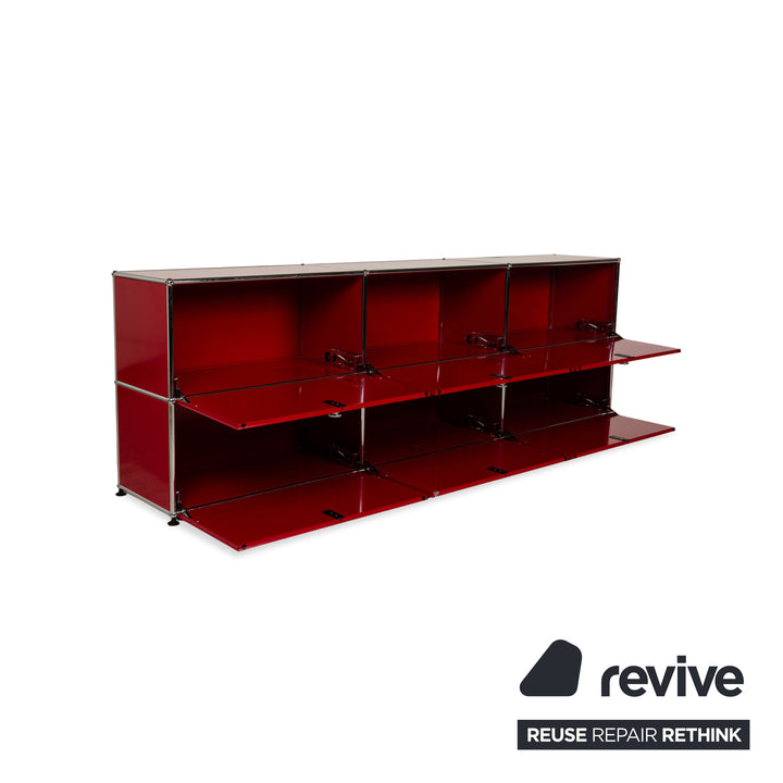 Buffet USM Haller en métal rouge