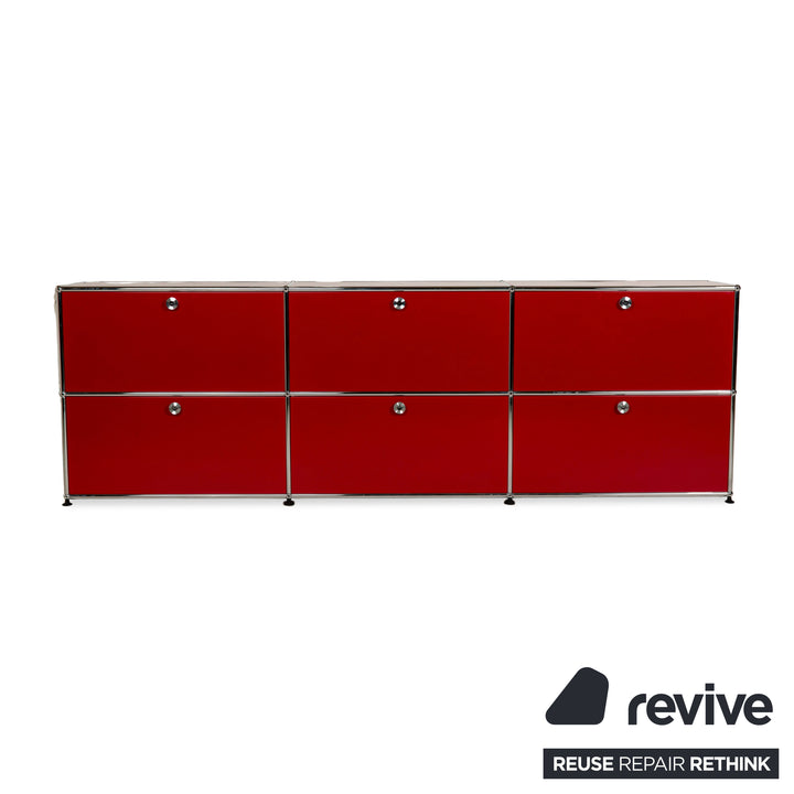Buffet USM Haller en métal rouge