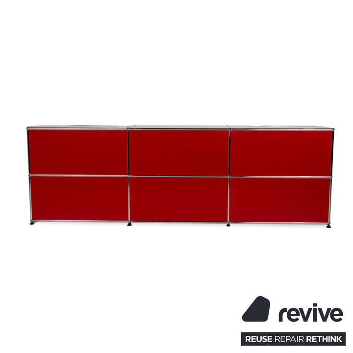Buffet USM Haller en métal rouge