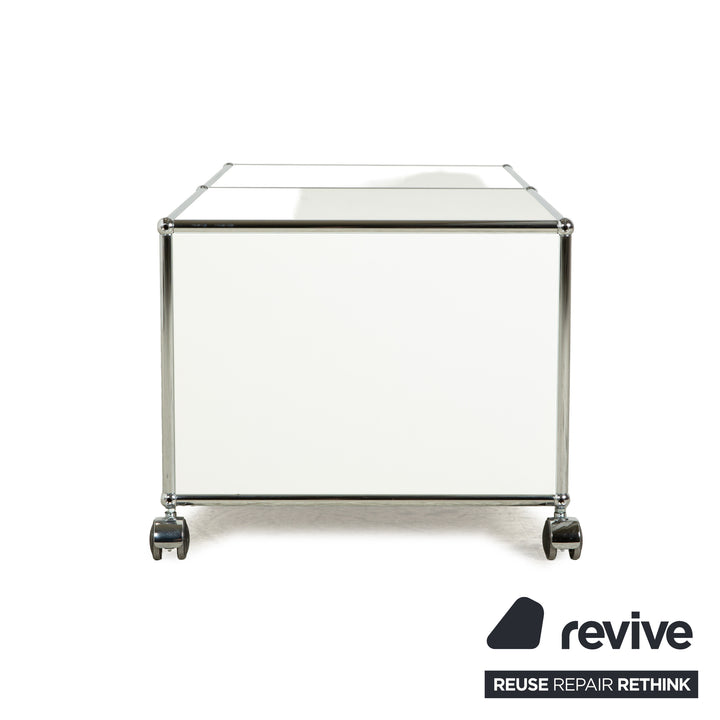 USM Haller Metal Sideboard Silver Castors Glass Lowboard