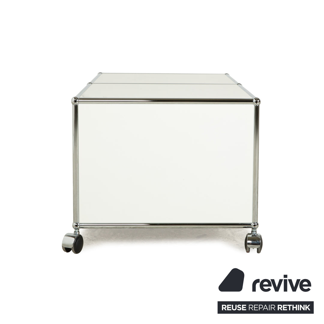 USM Haller Metal Sideboard Silver Castors Glass Lowboard