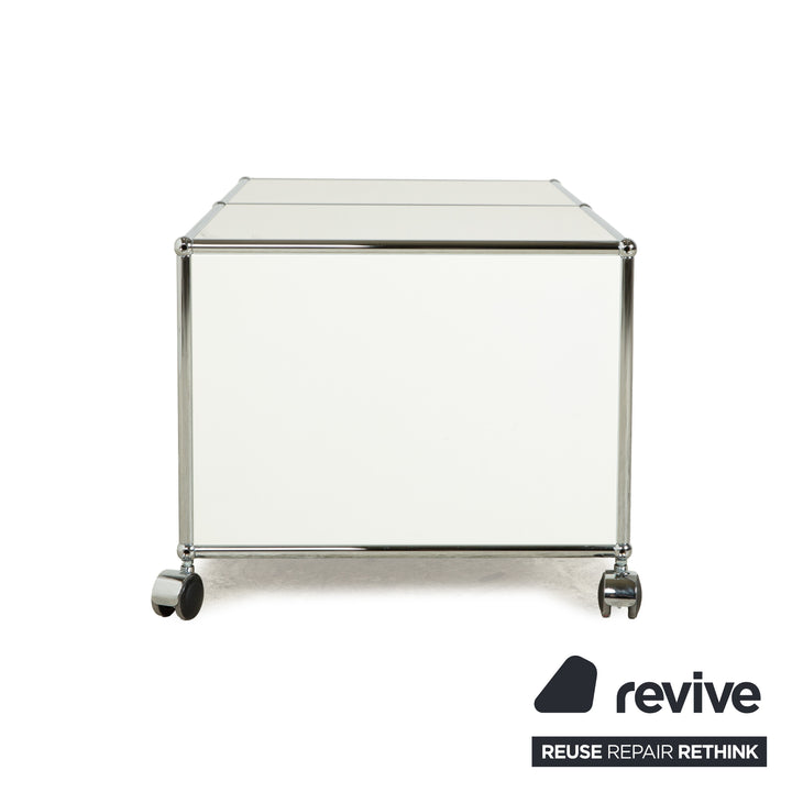 USM Haller Metal Sideboard Silver Castors Glass Lowboard