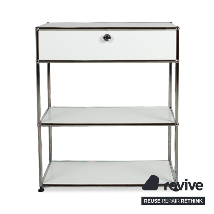 Buffet en métal USM Haller, blanc pur