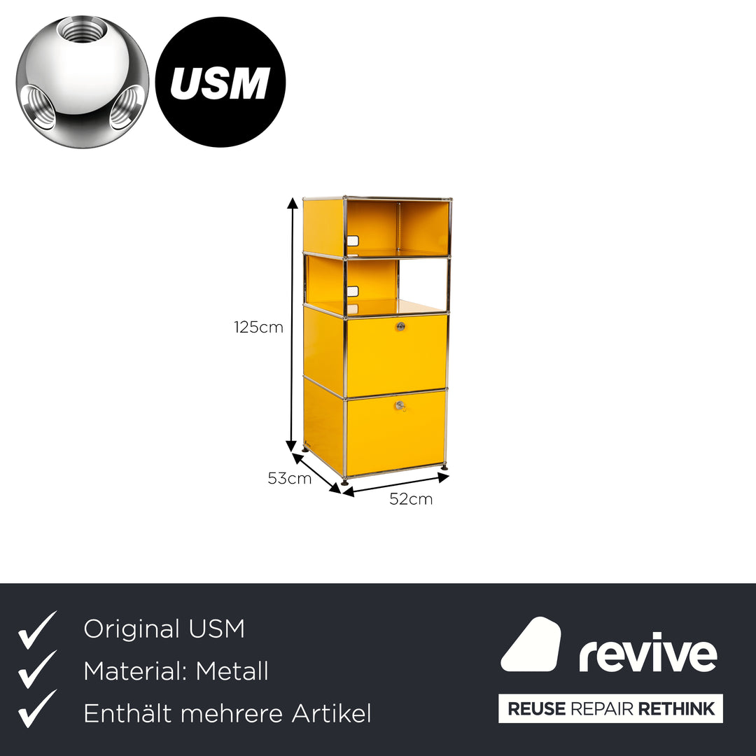 USM Haller Sideboard Garnitur Gelb Metall Regal