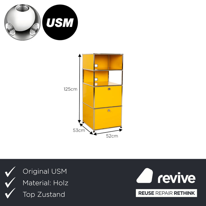 USM Haller Sideboard Gelb Metall Highboard Regal