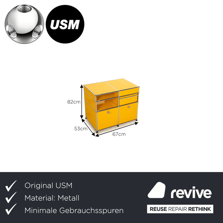 USM Haller Sideboard Gelb Metall Regal