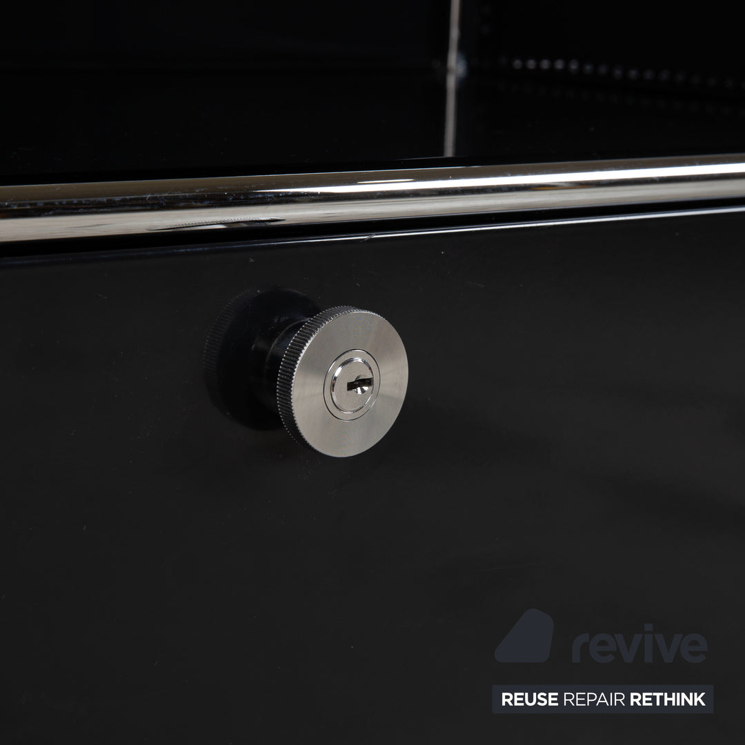 USM Haller Sideboard Metall Schwarz Anthrazit 3 x 2 mit Klapptüren