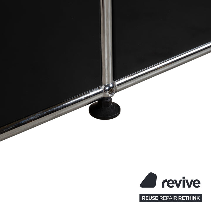 USM Haller Sideboard Metall Schwarz Anthrazit 3 x 2 mit Klapptüren