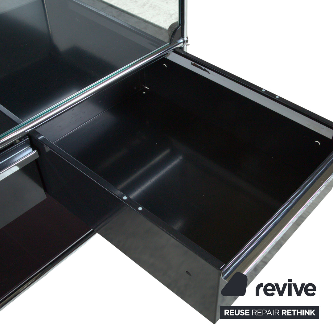 USM Haller Sideboard Schwarz mit selbstgefertigter Granitplatte