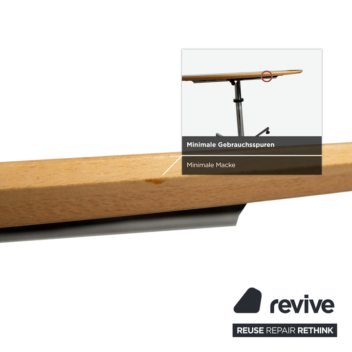 USM Kitos Holz Esstisch Holz Braun Chrom