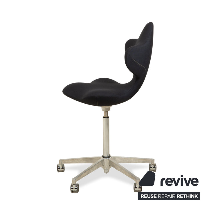 Varier Active Office Chair Fabric Chair Dark Blue High Chrome FAME manual function