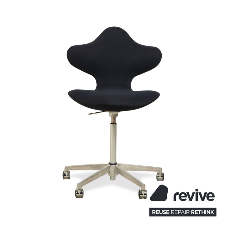 Varier Active Bürostuhl Stoff Stuhl Dunkelblau High Chrom FAME manuelle Funktion