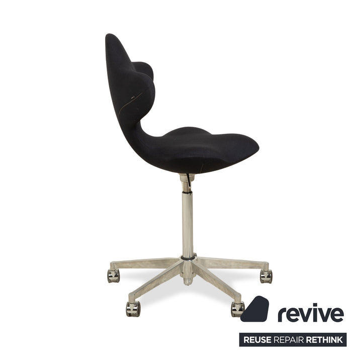 Varier Active Office Chair Fabric Chair Dark Blue High Chrome FAME manual function