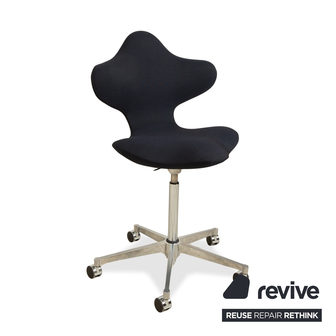 Varier Active Office Chair Fabric Chair Dark Blue High Chrome FAME manual function