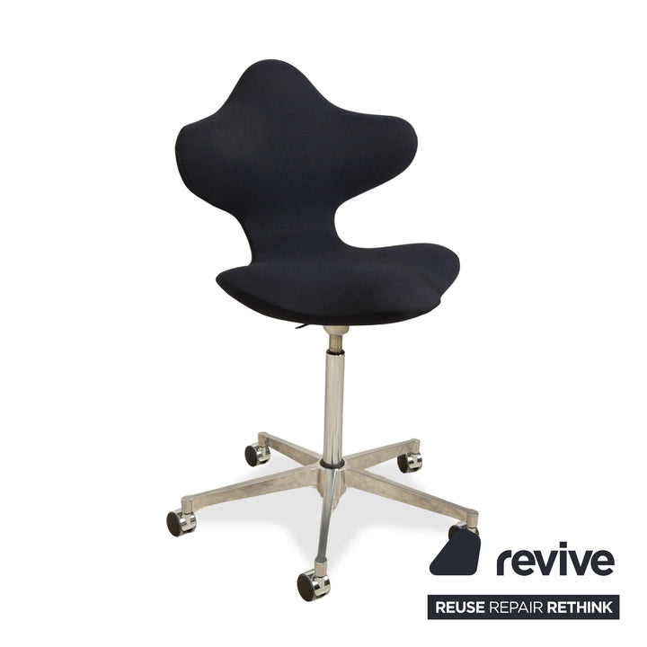 Varier Active Office Chair Fabric Chair Dark Blue High Chrome FAME manual function