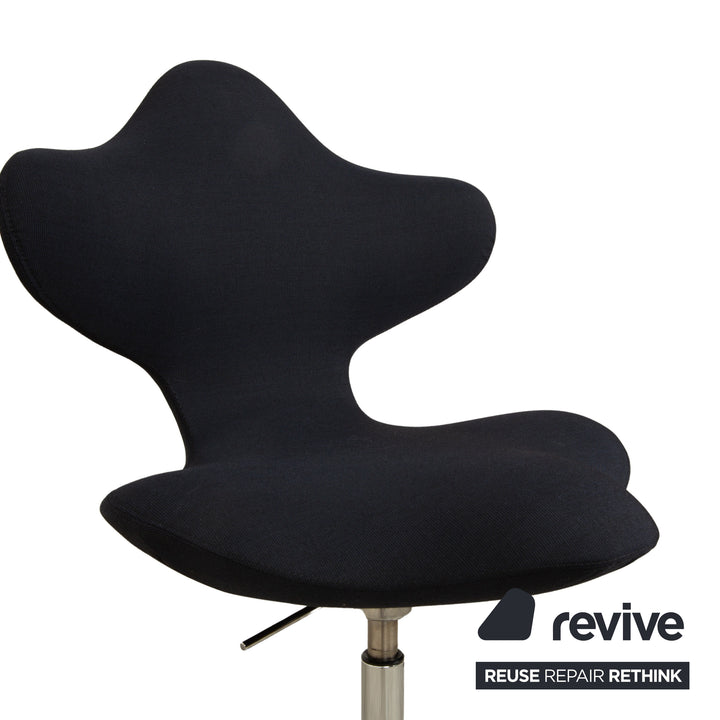 Varier Active Bürostuhl Stoff Stuhl Dunkelblau High Chrom FAME manuelle Funktion