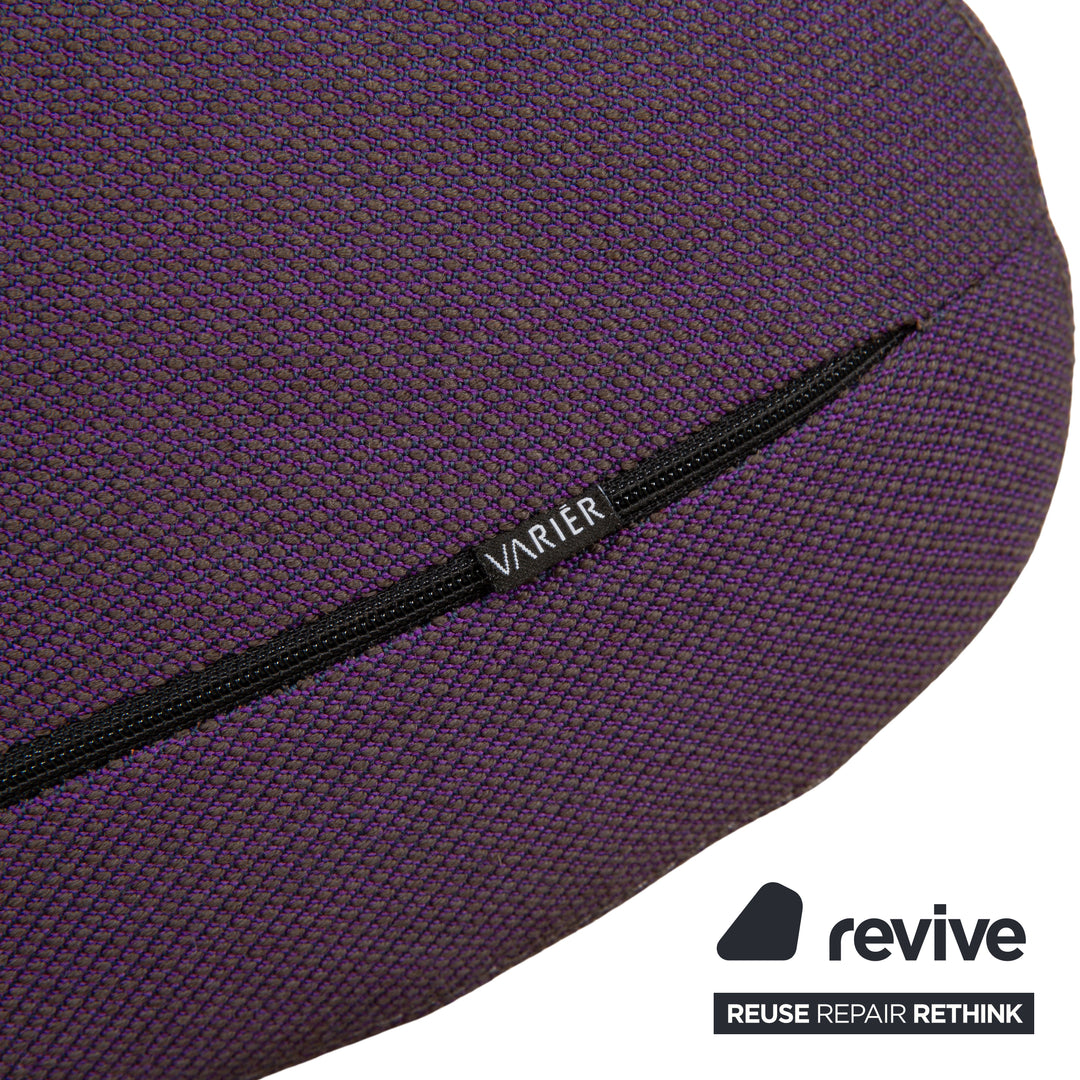 Varier Active Chair High Chrome Fabric Purple STEEL CUT TRIO 2 Office Chair