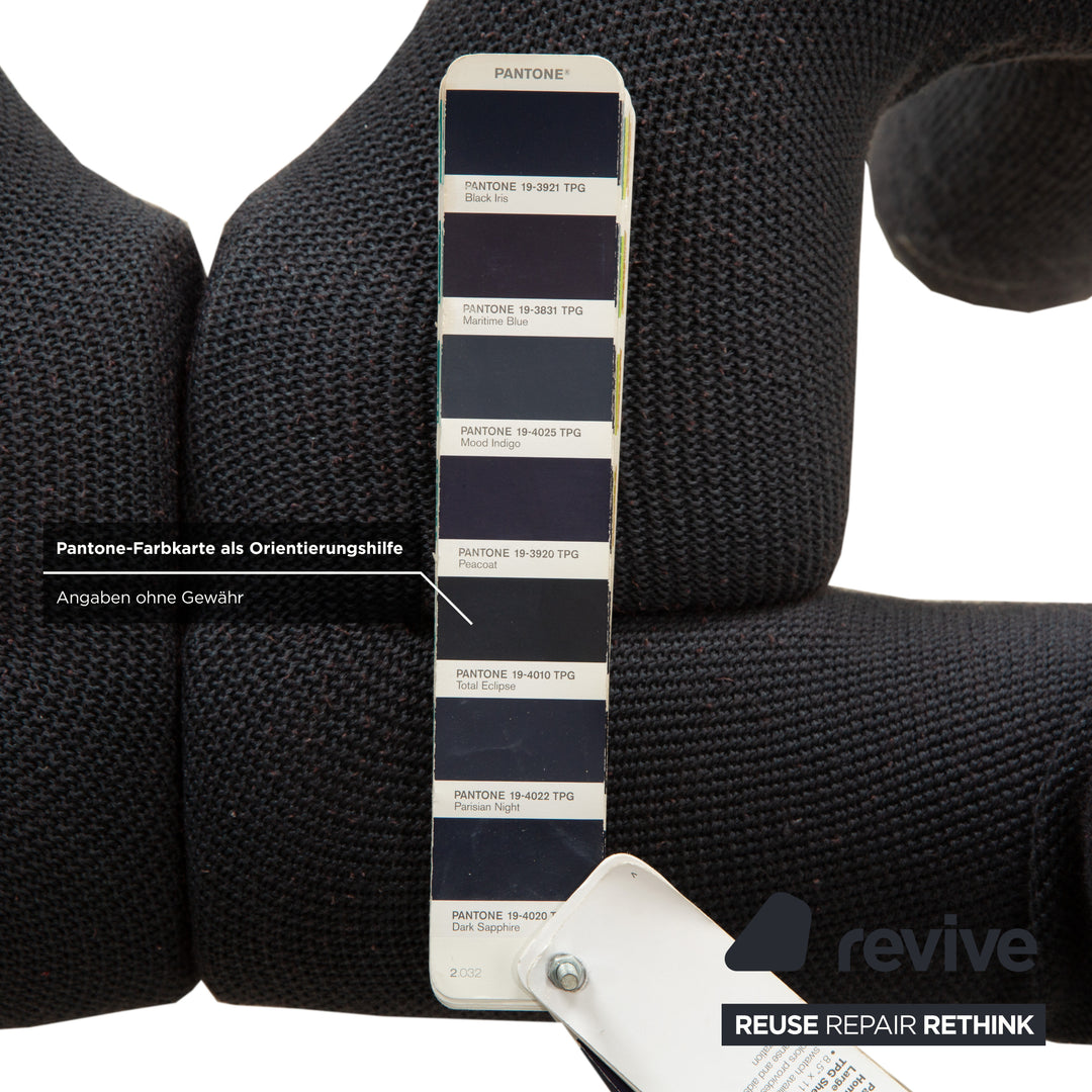 Varier Ekstrem Stoff Sessel Blau Grau KNIT 007 OLD GREY Stuhl by Terje Ekstrøm