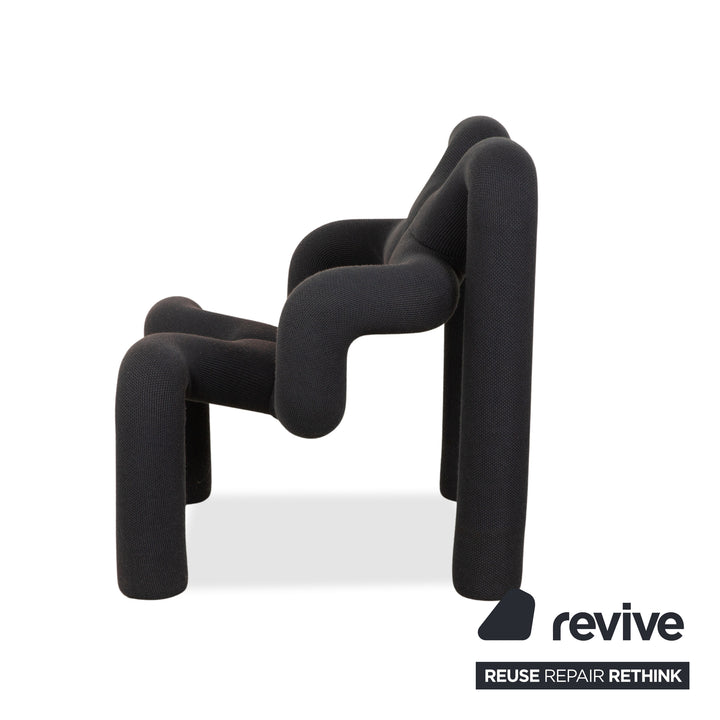 Varier Ekstrem Stoff Sessel Blau Grau KNIT 007 OLD GREY Stuhl by Terje Ekstrøm