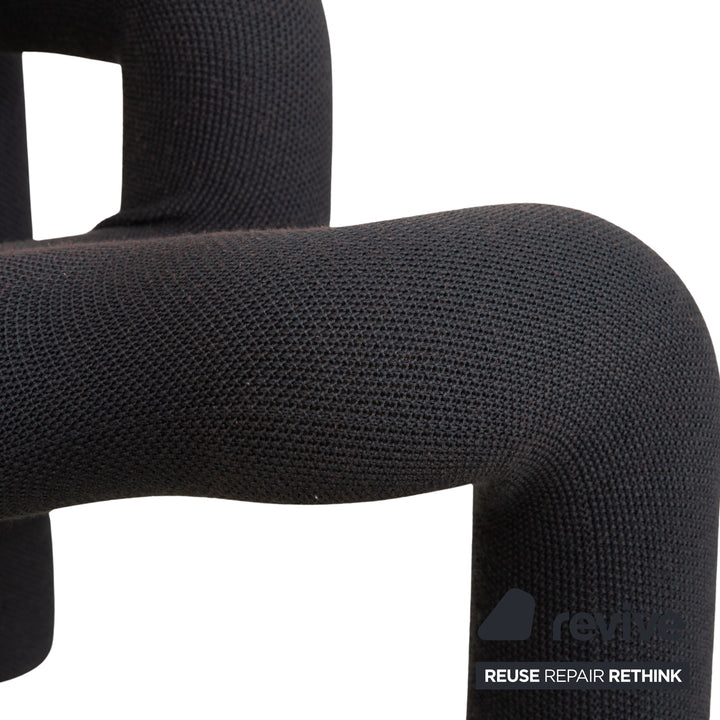 Varier Ekstrem Stoff Sessel Blau Grau KNIT 007 OLD GREY Stuhl by Terje Ekstrøm