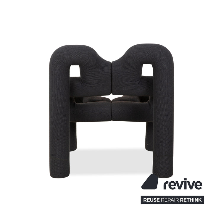 Varier Ekstrem Stoff Sessel Blau Grau KNIT 007 OLD GREY Stuhl by Terje Ekstrøm