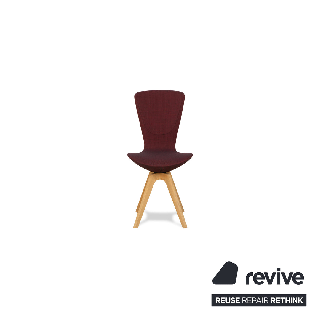 Varier Invite Fabric Chair Purple Oak Natural Brown UMA 661 by Olav Eldøy