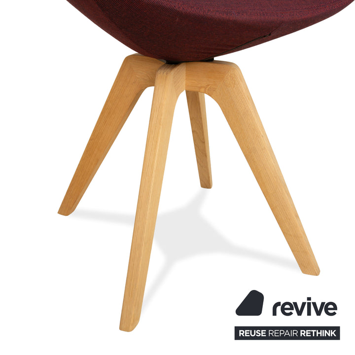 Varier Invite Fabric Chair Purple Oak Natural Brown UMA 661 by Olav Eldøy