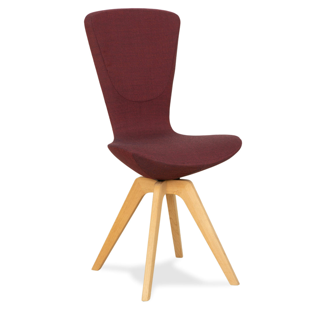 Varier Invite Fabric Chair Purple Oak Natural Brown UMA 661 by Olav Eldøy