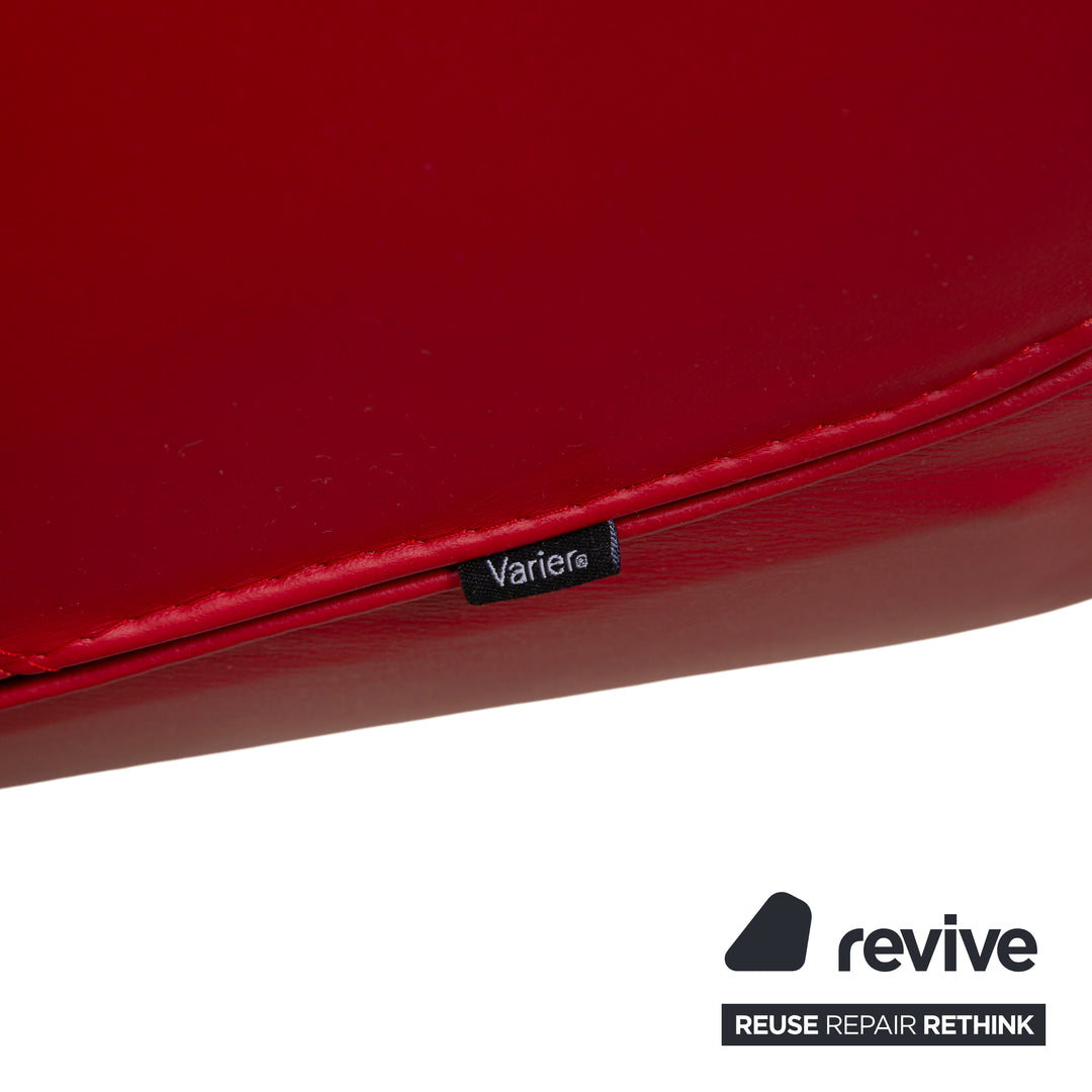 Varier Kokon Leder Sessel inkl. Hocker Rot